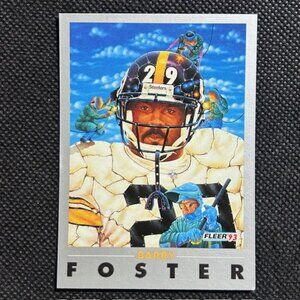 1993 Fleer Pro Vision Barry Foster Pittsburgh Steelers #248 Man Of Steel